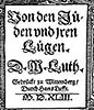 Martin Luther - On the Jews and Their Lies 
